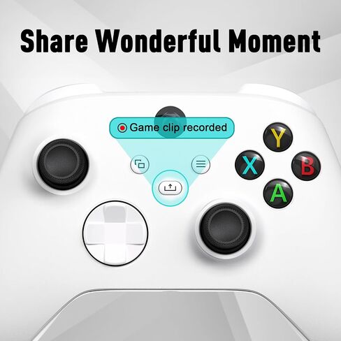 Wireless Controller 2.4GHZ Compatible with Xbox One X/S,Xbox Series X/S,PC Windows 7/8/10, Gaming Gamepad with 2.4GHZ Adapter/Share Button/3.5mm Headphone Jack(White) in Saudi Arabia