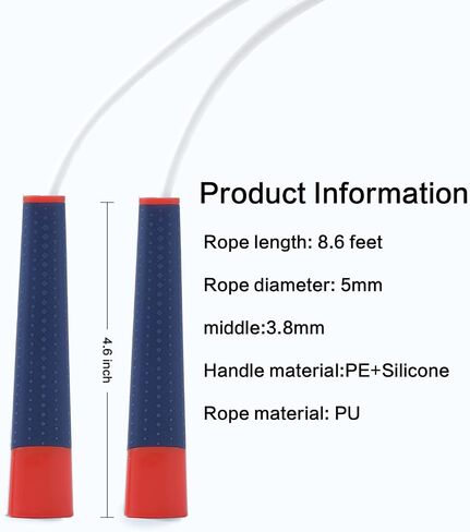 Kids Jump Rope with Silicone Comfortable Grips, Adjustable Tangle-Free Fitness Skipping Rope for kids girls boys women and men,Training, Workout and Weight Loss in Saudi Arabia