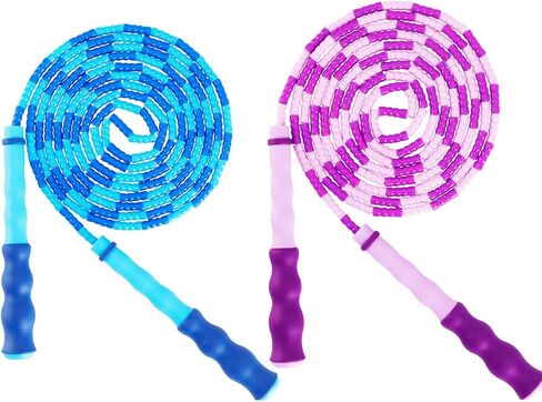 Amble Jump Rope Soft Beaded Segment Jump Rope - Adjustable for Men, Women and Kids - Tangle-Free for Keeping Fit, Training, Workout and so on - 9 Ft in Saudi Arabia