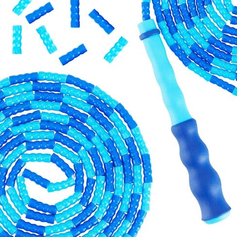 Amble Jump Rope Soft Beaded Segment Jump Rope - Adjustable for Men, Women and Kids - Tangle-Free for Keeping Fit, Training, Workout and so on - 9 Ft in Saudi Arabia