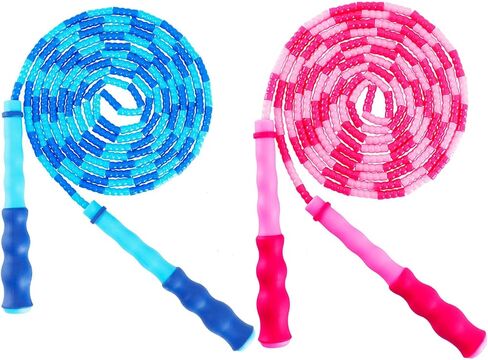Amble Jump Rope Soft Beaded Segment Jump Rope - Adjustable for Men, Women and Kids - Tangle-Free for Keeping Fit, Training, Workout and so on - 9 Ft in Saudi Arabia