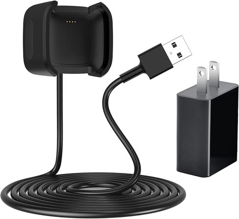 Wall Charger for Fitbit Versa 2, Replacement USB Charging Cable Dock Compatible with Fitbit Versa 2 Health & Fitness Smartwatch, with Wall Charger Plug Adapter in Kuwait