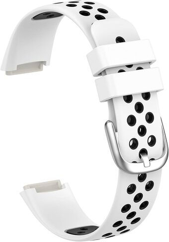 NINKI Compatible Sport Fitbit Luxe Bands for Women Silicone (Black+Red),Soft Breathable Strap Bracelet Cute Small Fitbit Luxe Replacement Bands for Fitbit Luxe Watch Band Waterproof Men Large Girl in Saudi Arabia