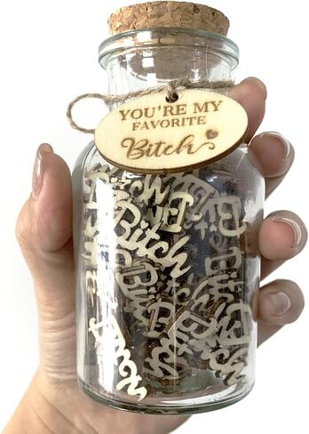 Jar of Bitch,Bitch to Give, Wooden Cutout Letter Piece, Congratulations Gifts for Women, Best Friend,Funny Gift Jar,Christmas Friend Birthday Gifts | Boss Gifts for Women Who has Everything in Saudi Arabia