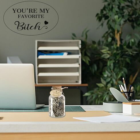 Jar of Bitch,Bitch to Give, Wooden Cutout Letter Piece, Congratulations Gifts for Women, Best Friend,Funny Gift Jar,Christmas Friend Birthday Gifts | Boss Gifts for Women Who has Everything in Saudi Arabia