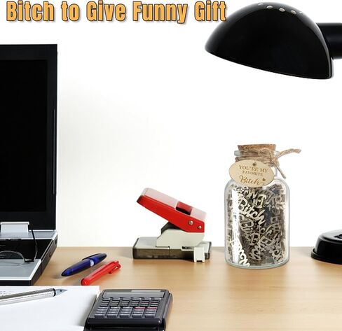Jar of Bitch,Bitch to Give, Wooden Cutout Letter Piece, Congratulations Gifts for Women, Best Friend,Funny Gift Jar,Christmas Friend Birthday Gifts | Boss Gifts for Women Who has Everything in Saudi Arabia