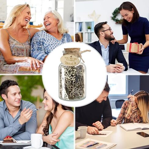 Jar of Bitch,Bitch to Give, Wooden Cutout Letter Piece, Congratulations Gifts for Women, Best Friend,Funny Gift Jar,Christmas Friend Birthday Gifts | Boss Gifts for Women Who has Everything in Saudi Arabia