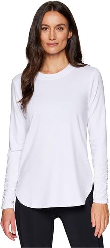 RBX Yoga Top for Women with Cut Out Back, Lightweight French Terry Long Sleeve Open Back Pullover for Casual Wear, Workouts in Saudi Arabia