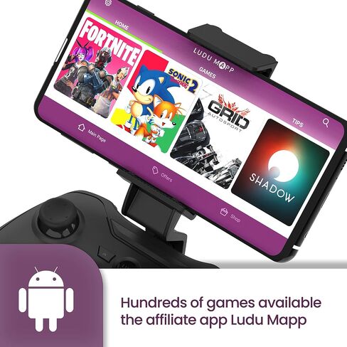 وحدة تحكم لوحة ألعاب متنقلة متجددة لنظام Android - وحدة تحكم سلكية خالية من الكمون مع L3 + R3، لوحة D محسنة بـ 8 اتجاهات، حامل جهاز ألعاب متوافق للغاية (متجدد) in Kuwait