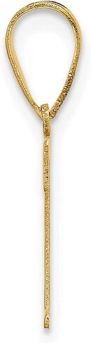 Jewels By Lux 14k Polished Etched Letter Initial Charm Pendant (Length 19mm) in Saudi Arabia