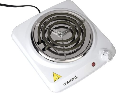 Courant Electric Burner, Countertop Single coiled portable Hotplate 1000W, White in Saudi Arabia