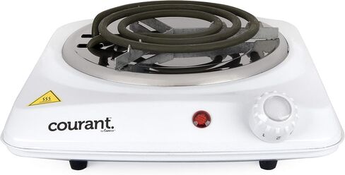 Courant Electric Burner, Countertop Single coiled portable Hotplate 1000W, White in Saudi Arabia