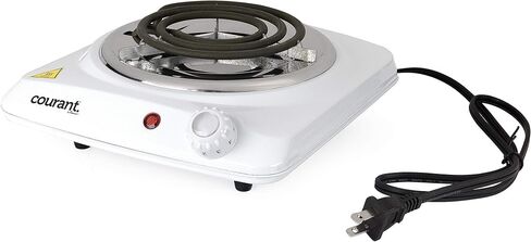 Courant Electric Burner, Countertop Single coiled portable Hotplate 1000W, White in Saudi Arabia