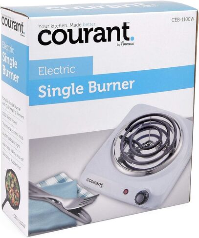 Courant Electric Burner, Countertop Single coiled portable Hotplate 1000W, White in Saudi Arabia