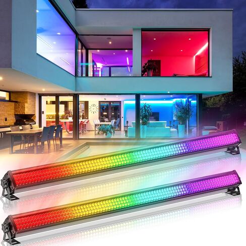 ضوء غسالة الجدار LED، 252 مصباح LED 36 وات RGB للحفلات الموسيقية، شريط ضوء المسرح يدعم DMX والتحكم في الصوت بزاوية شعاع 40 درجة، ضوء غسيل للداخلية وحفلات الديسكو والكنيسة وأعياد الميلاد وحفلات الزفاف وإضاءة الهالوين in Saudi Arabia