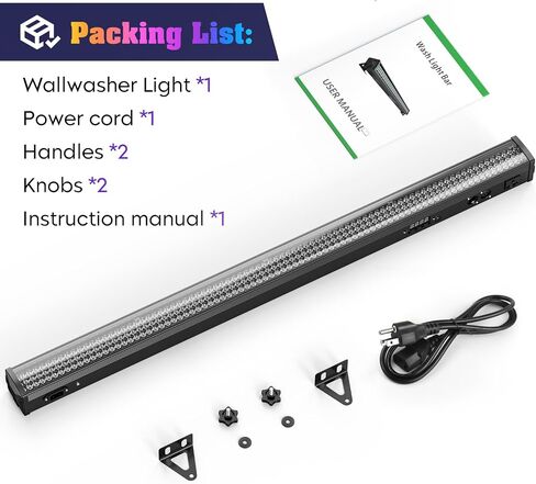 ضوء غسالة الجدار LED، 252 مصباح LED 36 وات RGB للحفلات الموسيقية، شريط ضوء المسرح يدعم DMX والتحكم في الصوت بزاوية شعاع 40 درجة، ضوء غسيل للداخلية وحفلات الديسكو والكنيسة وأعياد الميلاد وحفلات الزفاف وإضاءة الهالوين in Saudi Arabia