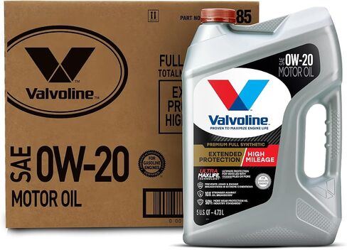 حماية ممتدة من Valvoline لمسافة طويلة مع تقنية Ultra MaxLife 0W-20 زيت محرك اصطناعي كامل 5 QT، علبة من 3 in Saudi Arabia