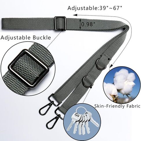 Adjustable Skin-Friendly Cotton Crossbody Phone Lanyard,2mm Thick Neck Strap,Adjustable Lanyard(39in - 67in) in Saudi Arabia