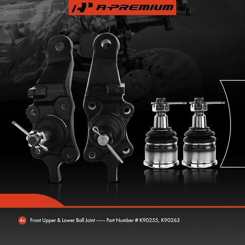 A-Premium Set of 4, Front Upper & Lower Ball Joints Kit, Compatible with Toyota Tundra 2000-2002, 4Runner 1996-2002, Sequoia 2001-2002 in Saudi Arabia