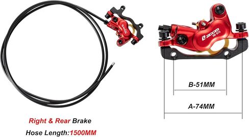 Zoom H876E Ebike Hydraulic Brake，Hydraulic Brake for Ebike Cut Off Power Off Hydraulic Brake for Ebike，2-pin Cut Off Brake for E- Bike ，Scooter and Motorcycle in Saudi Arabia