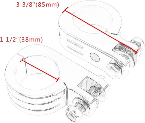 1 1/2 بوصة (38 مم) مجموعة تثبيت P-Clamp للطرق السريعة متوافقة مع قضبان محرك Harley Touring Road King in Kuwait