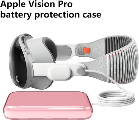 مناسب لحافظة حماية بطارية Apple Vision Pro، مضادة للسقوط، مضادة للخدش، لحافظة ناعمة مصنوعة من مادة TPU من Apple VR Vision Pro، مناسبة لملحقات بطارية Apple Visual Pro in Kuwait
