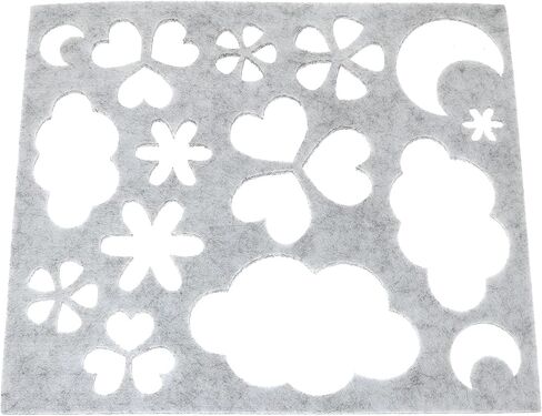 BLLNDX Wool Felt Mold 6PCS DIY Craft Stencil Applique Mold Gray Color Felt Template Kit Needle Felting Applique Mold in Saudi Arabia
