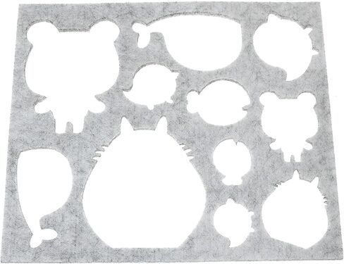 BLLNDX Wool Felt Mold 6PCS DIY Craft Stencil Applique Mold Gray Color Felt Template Kit Needle Felting Applique Mold in Saudi Arabia