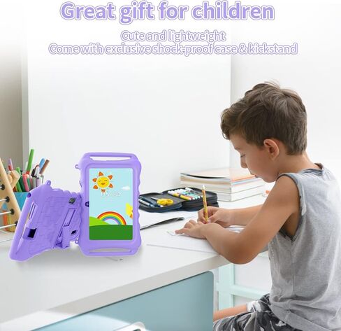 7inch Tablet for Kids Android 11 Tablets 3GB 32GB Parental Control Children Learning Toddler Tablet with Shockproof Kickstand Case, GMS Certified, Bluetooh, FM, with Kids YouTube APPs in Kuwait