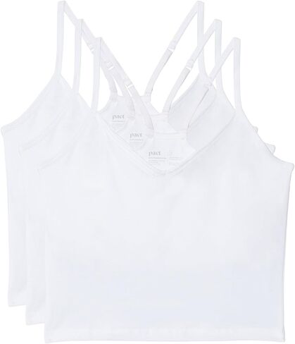 Pact Women's Everyday Shelf Bra Cropped Camisole 3-Pack in Kuwait