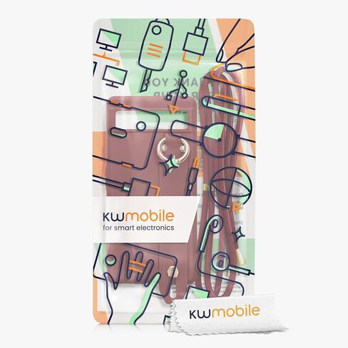 kwmobile Case Compatible with Google Pixel 6a - Soft TPU Phone Cover with Hand Strap Holder and Lanyard - Lavender Grey in Saudi Arabia
