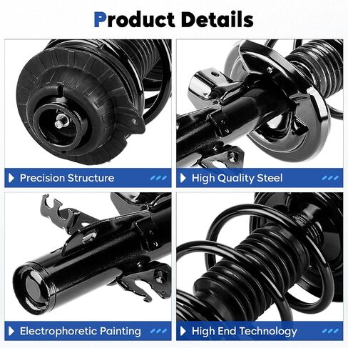 Front Pair Struts w/Coil Spring Assembly Shock Absorber Compatible with Dodge Dart 2013-2016, Replace for 272641 272642 in Saudi Arabia