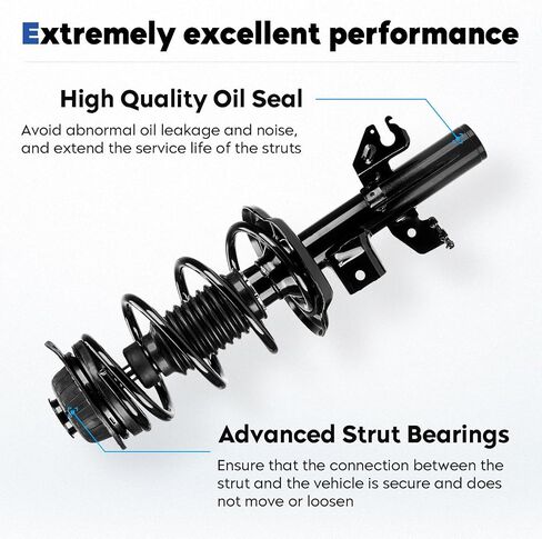 Front Pair Struts w/Coil Spring Assembly Shock Absorber Compatible with Dodge Dart 2013-2016, Replace for 272641 272642 in Saudi Arabia
