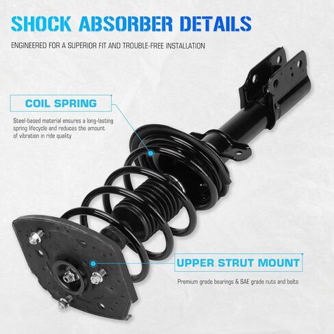 Front Struts & Rear Shock Absorber Assembly + Sway Bar End Links for 05-09 Buick Lacrosse, 04-13 Chevrolet Impala, 04-07 Chevy Monte Carlo 171661 K5342 532471L 532471R K6662 (8pc) in Saudi Arabia