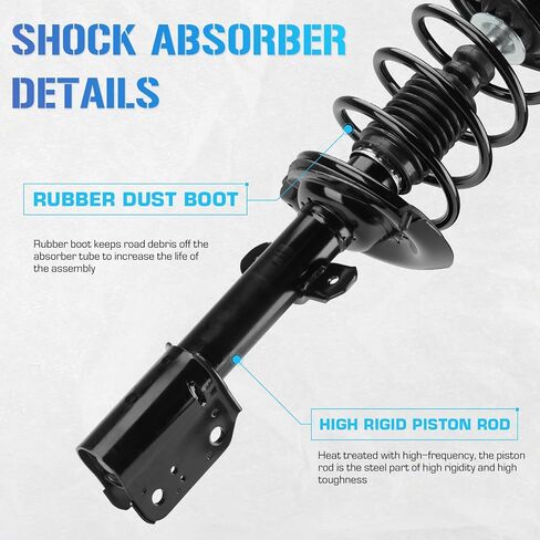 Front Struts & Rear Shock Absorber Assembly + Sway Bar End Links for 05-09 Buick Lacrosse, 04-13 Chevrolet Impala, 04-07 Chevy Monte Carlo 171661 K5342 532471L 532471R K6662 (8pc) in Saudi Arabia