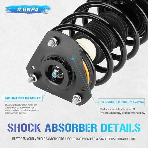 Front Struts & Rear Shock Absorber Assembly + Sway Bar End Links for 05-09 Buick Lacrosse, 04-13 Chevrolet Impala, 04-07 Chevy Monte Carlo 171661 K5342 532471L 532471R K6662 (8pc) in Saudi Arabia