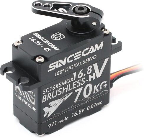 70 كجم مقاوم للماء 4 خطوط 16 فولت عزم دوران عالٍ رقمي بدون فرش توجيه مؤازر قابل للبرمجة جميع المعادن المائلة والعتاد الألومنيوم مناسبة 1/10 1/12 Rc روبوت زاحف (180 درجة أسود) in Kuwait