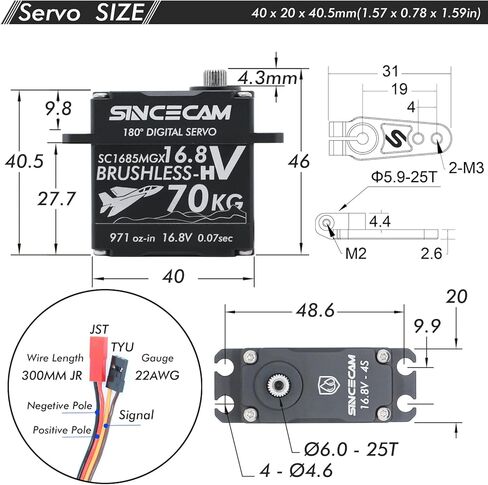 70 كجم مقاوم للماء 4 خطوط 16 فولت عزم دوران عالٍ رقمي بدون فرش توجيه مؤازر قابل للبرمجة جميع المعادن المائلة والعتاد الألومنيوم مناسبة 1/10 1/12 Rc روبوت زاحف (180 درجة أسود) in Kuwait
