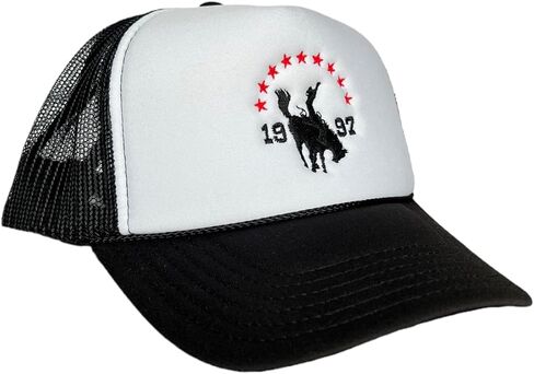 1997 Western Cowboy Embroidered Foam Trucker Hat - Premium Trendy Snapback for Men and Women in Saudi Arabia