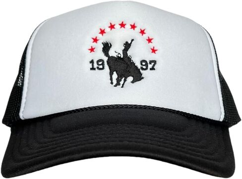 1997 Western Cowboy Embroidered Foam Trucker Hat - Premium Trendy Snapback for Men and Women in Saudi Arabia