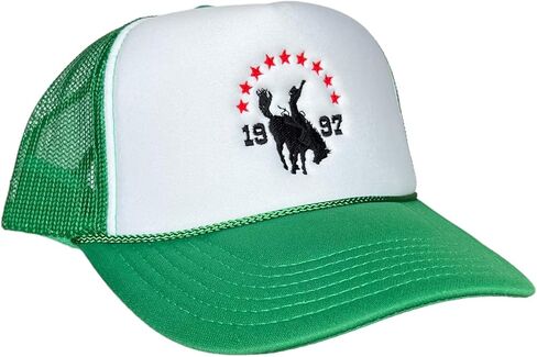 1997 Western Cowboy Embroidered Foam Trucker Hat - Premium Trendy Snapback for Men and Women in Saudi Arabia