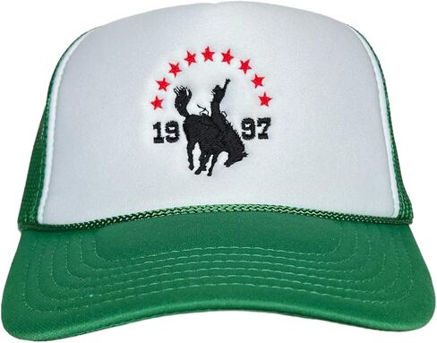1997 Western Cowboy Embroidered Foam Trucker Hat - Premium Trendy Snapback for Men and Women in Saudi Arabia