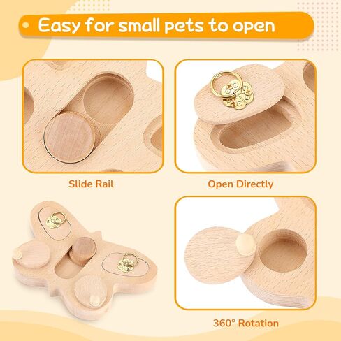 لعبة البحث عن الطعام الخشبية للحيوانات الأليفة الصغيرة - لعبة ألغاز تفاعلية 4 في 1، لعبة التحفيز الذهني لخنزير غينيا والأرنب والهامستر والقنفذ والشينشيلا والماوس والجرذان وجيلدر السكر in Kuwait