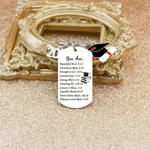أفكار هدايا التخرج الدينية لها فئة 2024 هدايا كبار السن هدايا آية الكتاب المقدس الروحية المسيحية ملهمة للنساء والفتيات المراهقات أفضل صديق وأم تشجيع ملحقات سلسلة المفاتيح in Kuwait