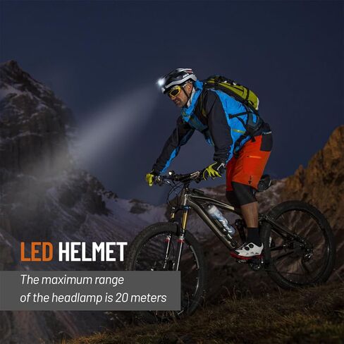 Smart Bike Helmet with Bluetooth, LED Headlight, Turn Signals, and Noise-Cancelling Headphones - IPX5 Waterproof, Long Battery Life in Kuwait