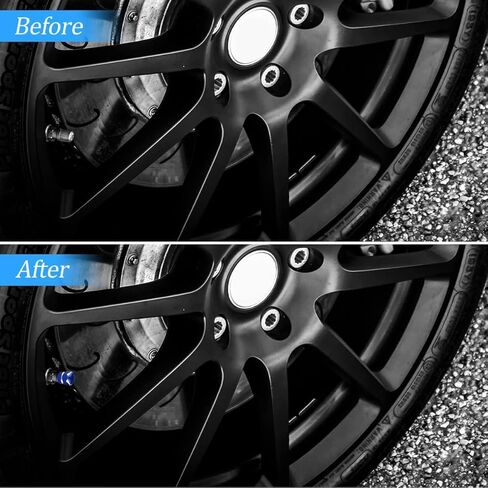 12Pcs Car Tire Valve Stem Caps, Aluminum Alloy Heavy Duty Stem Covers in Hexagon Shape, Dust Proof Corrosion Resistant Tire Valve Cap Set, Car Exterior Accessories for Motorcycles Bikes (Black) in Kuwait