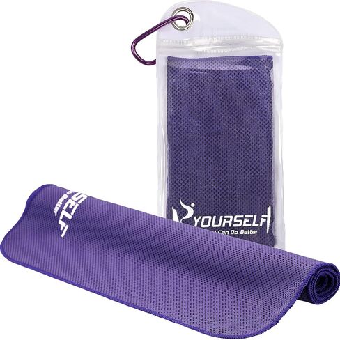 SYOURSELF Cooling Towel, Cooling Towels for Neck,40" x 12"Ice Towel for Instant Cooling Relief, Soft Breathable Chilly Towel, Perfect Yoga, Golf, Sports, Gym, Workout, Athletes Towel (1PC-Blue) in Kuwait
