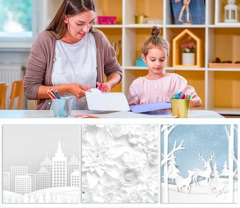120 Sheets White Cardstock, Thick Card Stock 91lb/250GSM Card Stock Printer Paper Construction Paper for Invitations Craft Printing Scrapbook Supplies Card Making(White,A4 Size) in Saudi Arabia