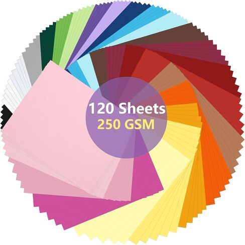 120 Sheets White Cardstock, Thick Card Stock 91lb/250GSM Card Stock Printer Paper Construction Paper for Invitations Craft Printing Scrapbook Supplies Card Making(White,A4 Size) in Saudi Arabia