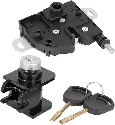 X AUTOHAUX محرك غطاء محرك السيارة قفل مزلاج اسطوانة مجموعة ث/2 مفتاح 4124287 4956236 لفورد ترانزيت in Saudi Arabia